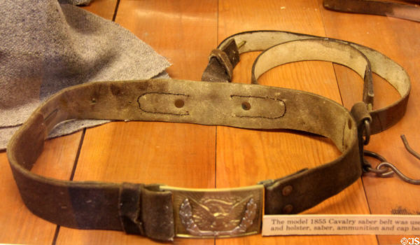 U.S. Army Cavalry saber belt (1855) at Fort Lowell Museum. Tucson, AZ.