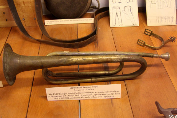 U.S. Army Cavalry field trumpet (bugle) (1892) at Fort Lowell Museum. Tucson, AZ.