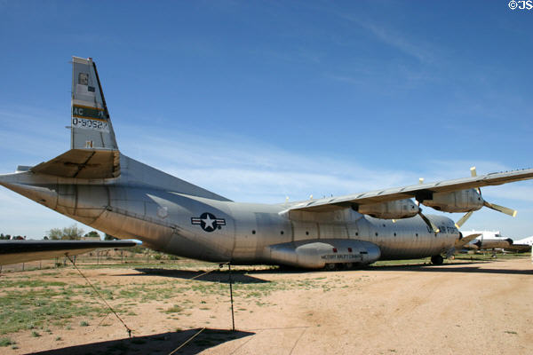 Douglas C-133 Cargomaster transport, largest turboprop craft ever built, (1957-74), Pima Air & Space Museum. Tucson, AZ.