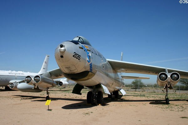Boeing EB-47E Stratojet bomber (1948-68) with extra wheels under jet engines, Pima Air & Space Museum. Tucson, AZ.