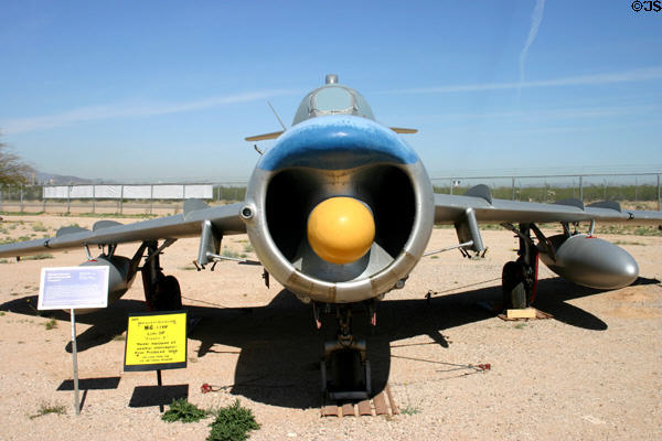 MiG 17PF interceptor (Mikoyan Gurevich Lim5P or Fresco D) (1959), Pima Air & Space Museum. Tucson, AZ.
