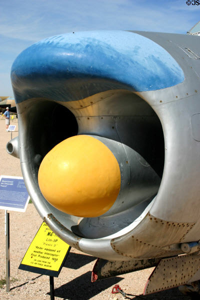Nose of MiG 17PF interceptor, Pima Air & Space Museum. Tucson, AZ.