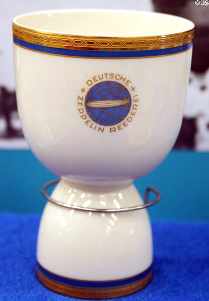 Egg cup from German Zeppelin airship, Pima Air & Space Museum. Tucson, AZ.