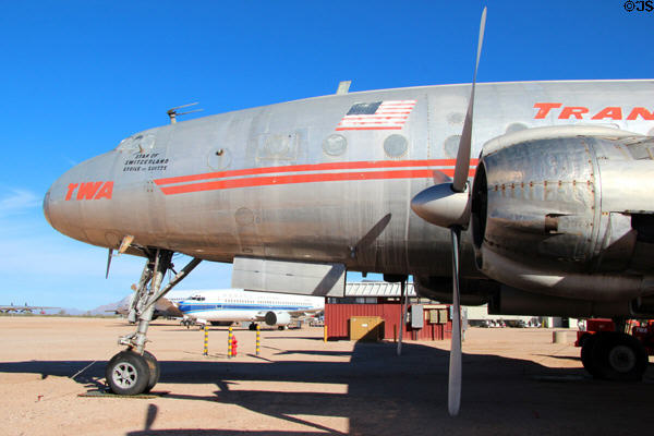Nose of Lockheed Constellation L-049 airliner (1943-8) at Pima Air & Space Museum. Tucson, AZ.