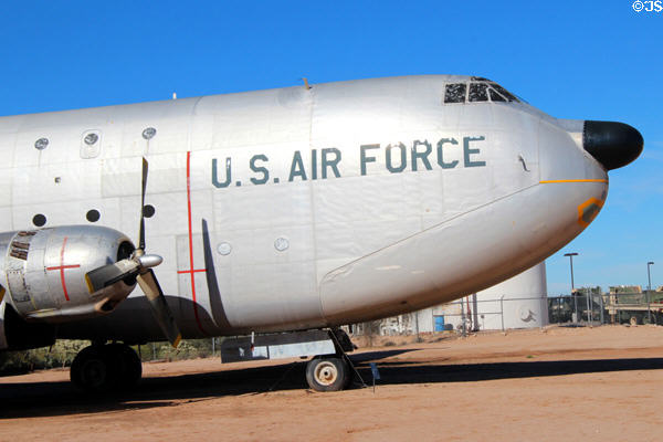 Nose of Douglas Globemaster C-124 transport (1950-75) at Pima Air & Space Museum. Tucson, AZ.