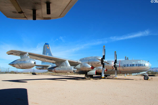 Boeing Superfortress KB-50J aerial tanker (1947-68) with both prop & jet engines at Pima Air & Space Museum. Tucson, AZ.