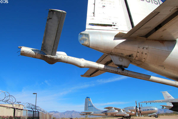 Refueling boom of Boeing Stratofreighter KC-97G aerial tanker (1950-78) at Pima Air & Space Museum. Tucson, AZ.