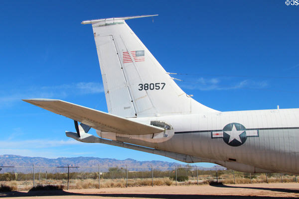 Refueling boom of Boeing Stratotanker EC-135J airborne command post (1965-1992) at Pima Air & Space Museum. Tucson, AZ.