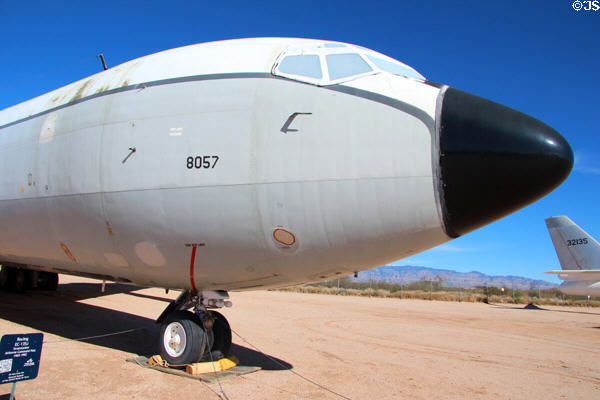 Nose of Boeing Stratotanker EC-135J airborne command post (1965-1992) at Pima Air & Space Museum. Tucson, AZ.