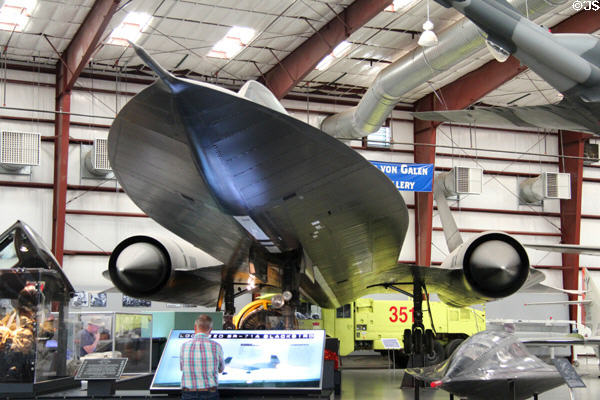 Lockheed Blackbird SR-71A titanium spy plane (1964-90s) at Pima Air & Space Museum. Tucson, AZ.