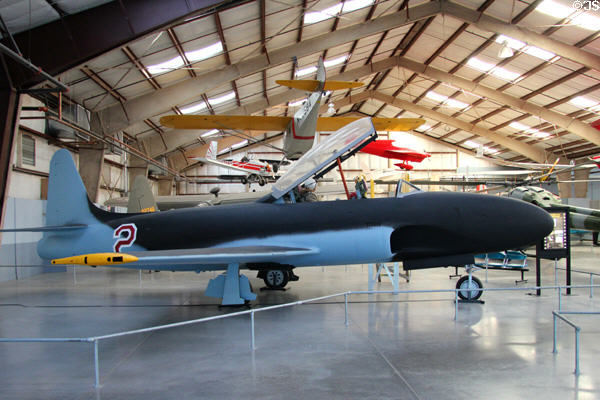 Lockheed Shooting Star T-33A jet fighter (1949-1960s) at Pima Air & Space Museum. Tucson, AZ.