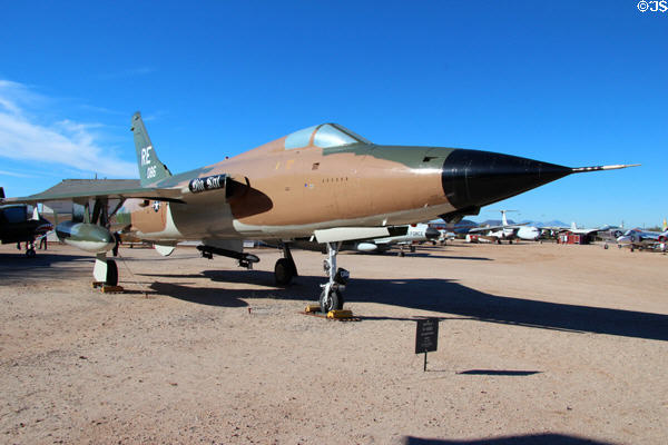Republic Thunderchief F-105D jet fighter (1957-84) at Pima Air & Space Museum. Tucson, AZ.