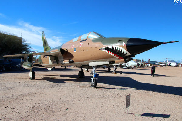 Republic Thunderchief F-105G jet fighter (1967-83) at Pima Air & Space Museum. Tucson, AZ.