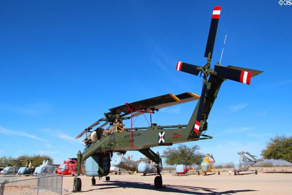 Sikorsky Tarhe CH-54A Skycrane heavy lift transport (1966-present) at Pima Air & Space Museum. Tucson, AZ.