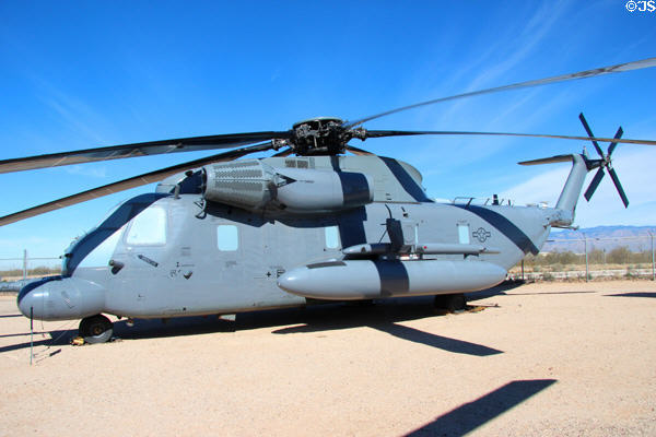 Sikorsky Pave Low IV MH-53M rescue helicopter (1974-2008) at Pima Air & Space Museum. Tucson, AZ.