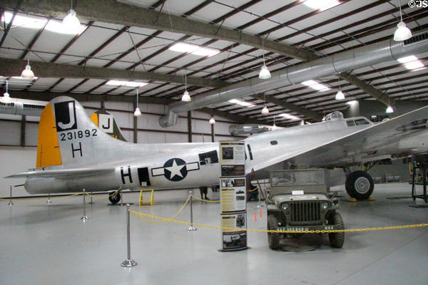 Side view of Boeing Flying Fortress B-17G bomber (1935-WWII) at Pima Air & Space Museum. Tucson, AZ.