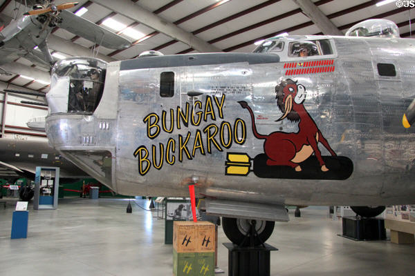 Nose of Consolidated Liberator B-24J bomber (1944-1960s) at Pima Air & Space Museum. Tucson, AZ.