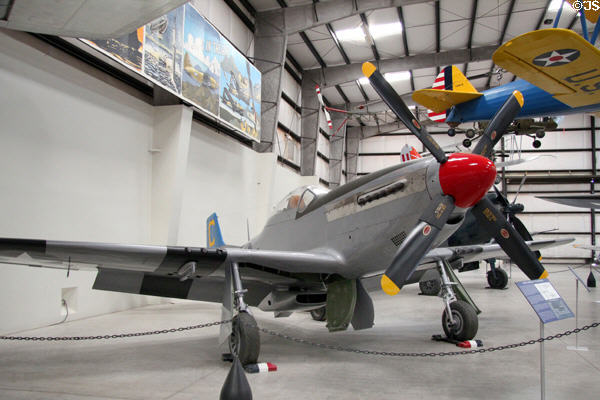North American Mustang P-51D prop fighter (1940-80s) at Pima Air & Space Museum. Tucson, AZ.