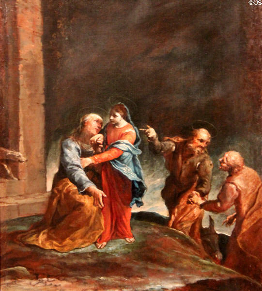 Visitation painting (1710-5) by Giuseppe Maria Crespi of Italy at University of Arizona Museum of Art. Tucson, AZ.