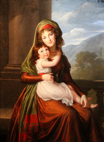 Countess von Schönfeld with Daughter painting (1793) by Élisabeth-Louise Vigée Le Brun of Paris at University of Arizona Museum of Art. Tucson, AZ.