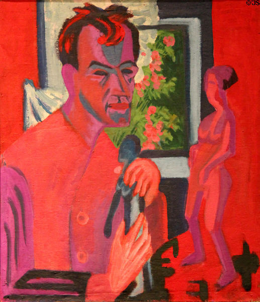 Portrait of the Sculptor, Scherer (1923) by Ernst Ludwig Kirchner at University of Arizona Museum of Art. Tucson, AZ.