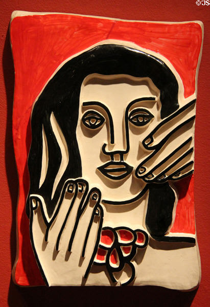 Head & Hands of a Woman Terracotta sculpture (1950-4) by Fernand Léger at University of Arizona Museum of Art. Tucson, AZ.