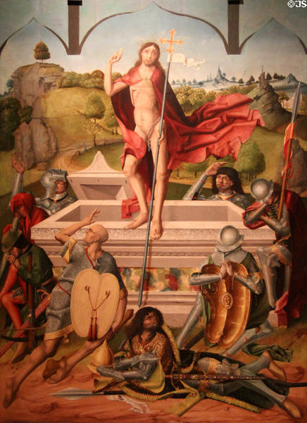 Resurrection painting (1480-8) by Maestro Bartolomé & workshop at University of Arizona Museum of Art. Tucson, AZ.