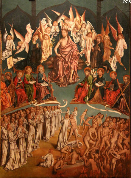 Last Judgment painting (1480-8) by Fernando Gallego, Francisco Gallego & workshop at University of Arizona Museum of Art. Tucson, AZ.