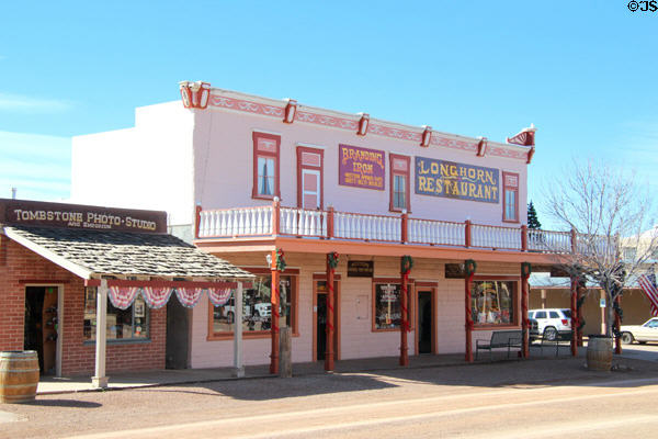 Longhorn restaurant, originally a clothing store (Allen St. at 5th). Tombstone, AZ.