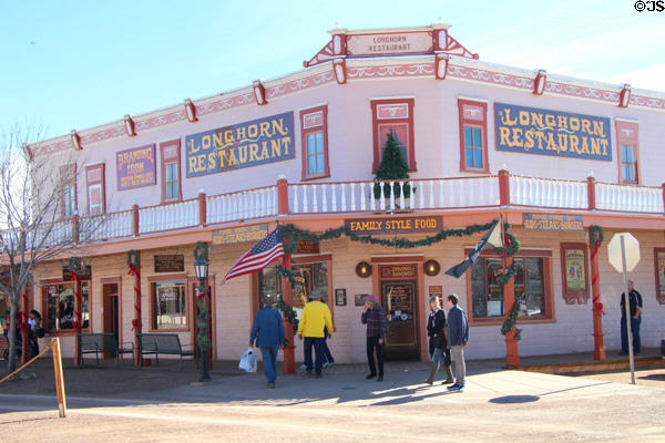 Longhorn restaurant, originally a clothing store (Allen St. at 5th). Tombstone, AZ.