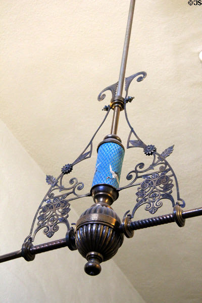 Artistic details of hallway gas lamps at Tombstone Courthouse Museum. Tombstone, AZ.