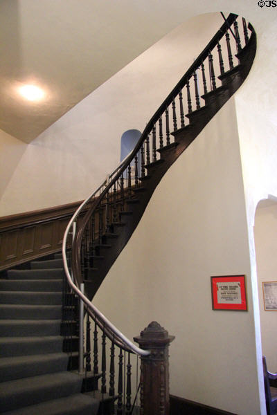Curved staircase at Tombstone Courthouse Museum. Tombstone, AZ.