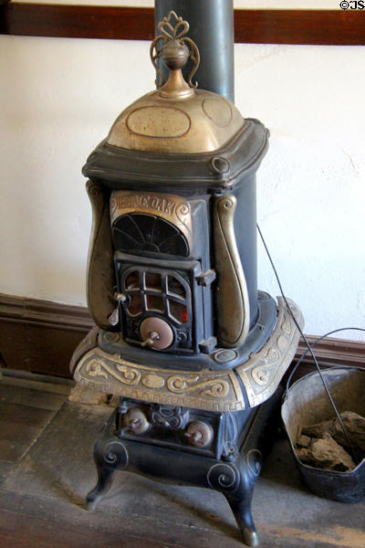 Home Oak heating stove at Tombstone Courthouse Museum. Tombstone, AZ.