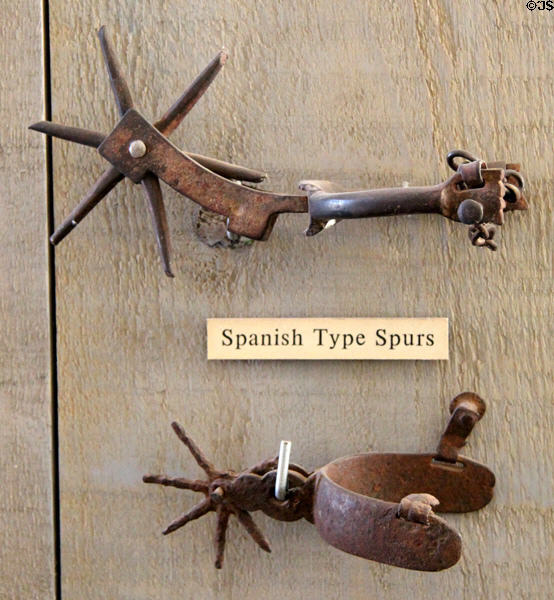 Spanish type spurs at Tombstone Courthouse Museum. Tombstone, AZ.