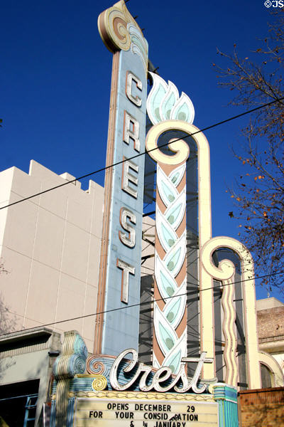 Crest Theater (1912, new interior 1946) (1013 K St.). Sacramento, CA.