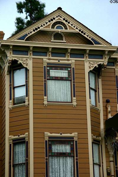 Details of Eastlake-style house (c1880) (1100 E St.). Sacramento, CA.