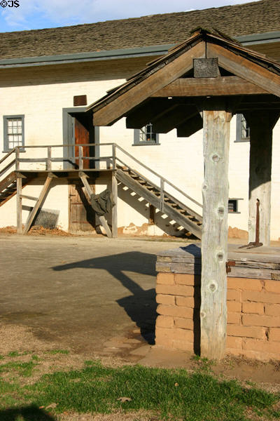 Building & well of Sutter's Fort. Sacramento, CA.