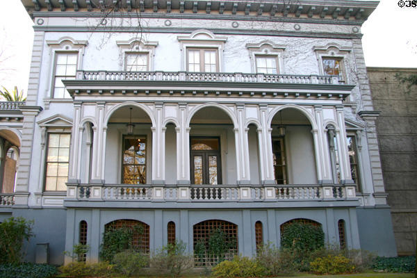 Italianate facade details of Crocker Art Museum. Sacramento, CA.