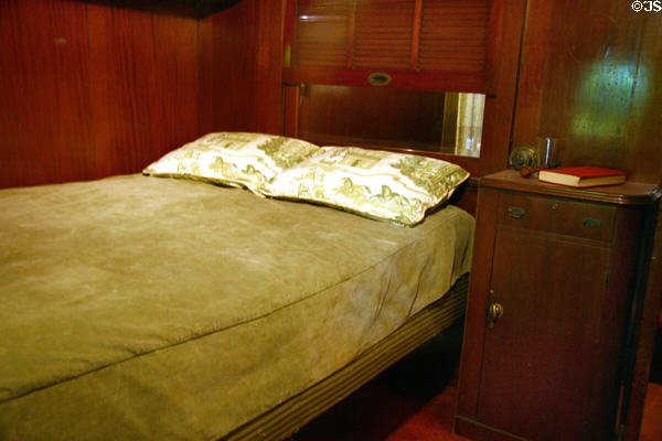 Bedroom aboard Georgia Northern Railroad Gold Coast passenger car at California State Railroad Museum. Sacramento, CA.