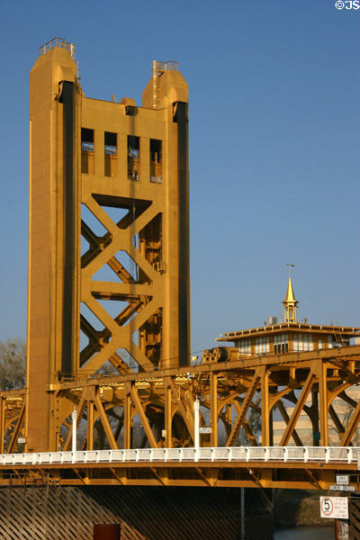 Lift mechanism of Tower Bridge. Sacramento, CA.