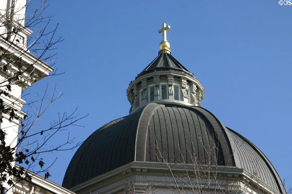 Exterior of central dome of Cathedral of the Blessed Sacrament. Sacramento, CA.