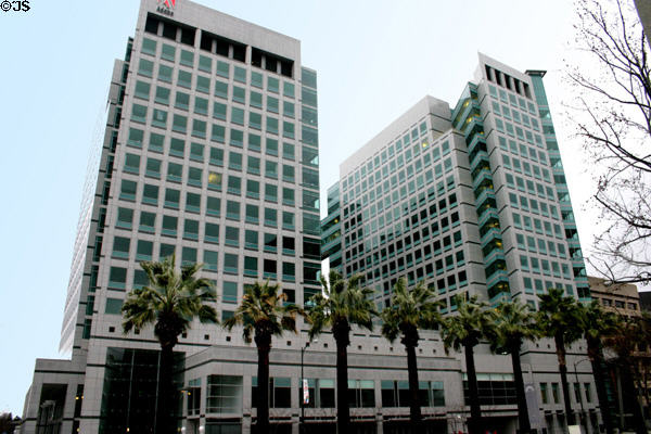 Adobe Systems complex (1996-8) (18 floors) (321-345 Park Ave.). San Jose, CA. Architect: Hellmuth, Obata & Kassabaum.