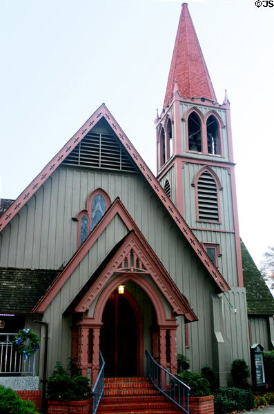 Trinity Episcopal Church (1863) (N. Second at E. St. John Sts.). San Jose, CA. Style: Gothic Revival.