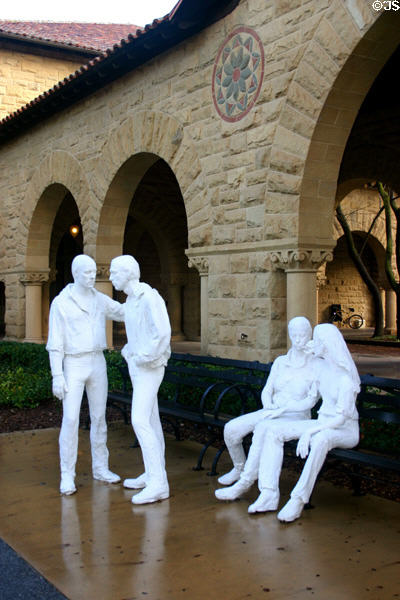 Gay Liberation sculpture (1980) by George Segal at Stanford. Palo Alto, CA.