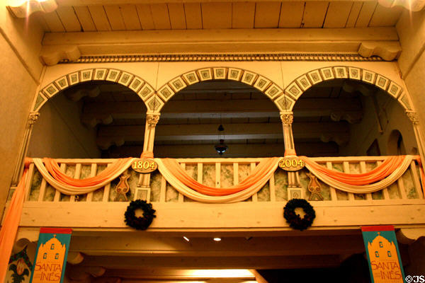 Balcony in Santa Ines Mission. Solvang, CA.