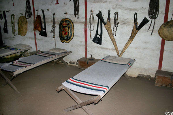 Recreated soldiers' barracks at La Purisima Mission. Lompoc, CA.