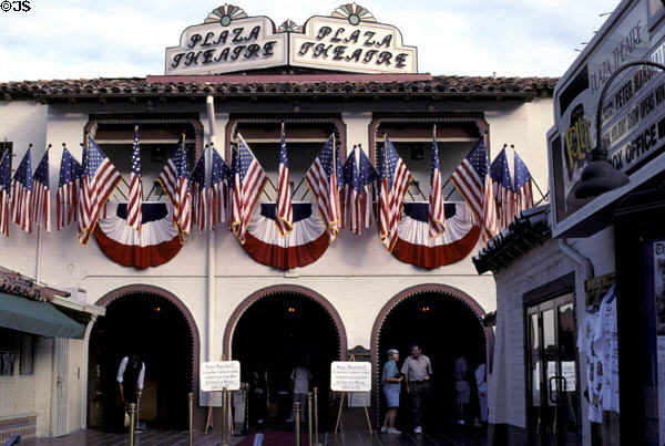 Plaza Theatre (1936) once hosted stars like Bob Hope, Bing Crosby & Frank Sinatra. Palm Springs, CA.