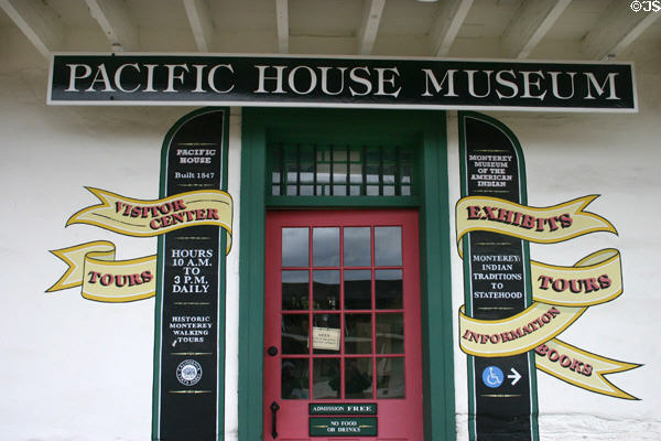 Pacific House portal detail. Monterey, CA.