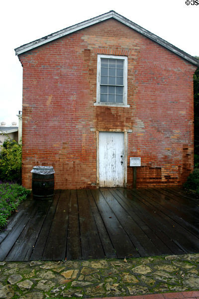 First brick house (1847) built by Dickinson family of local brick (on Decatur St.). Monterey, CA.