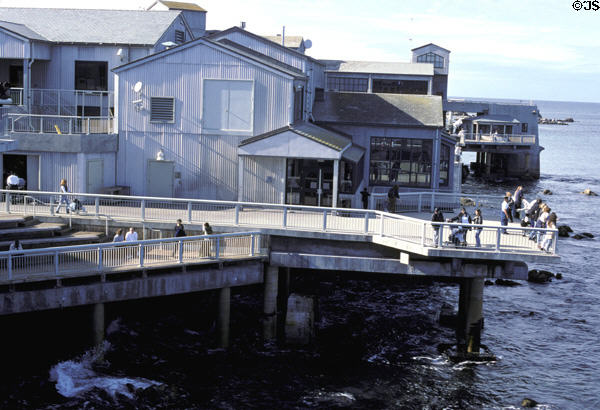Monterey Bay Aquarium building & bay. Monterey, CA.